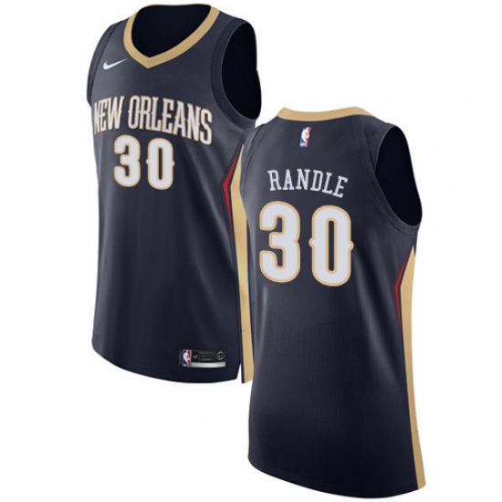 Men's Nike New Orleans Pelicans #30 Julius Randle Authentic Navy Blue NBA Jersey - Icon Edition - Ujersey