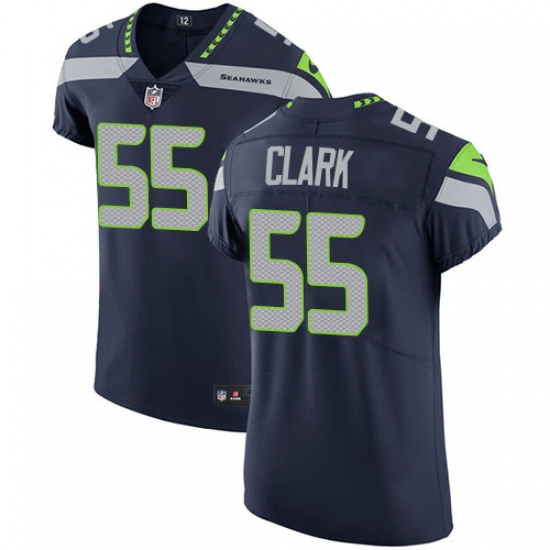 Men's Nike Seattle Seahawks #55 Frank Clark Steel Blue Team Color Vapor Untouchable Elite Player NFL Jersey - Ujersey