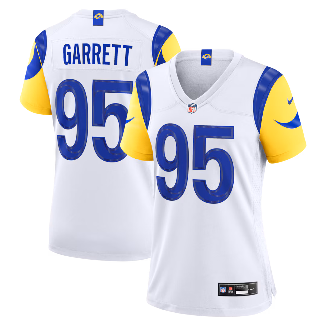 Women's Los Angeles Rams Myles Garrett Nike White Game Jersey