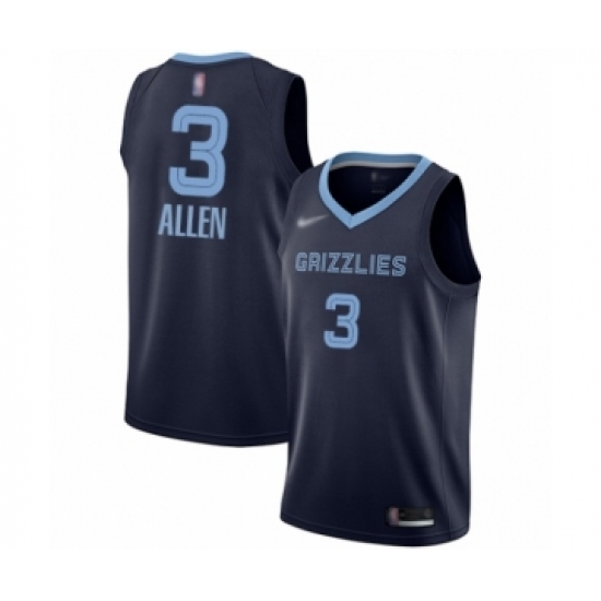 Women's Memphis Grizzlies #3 Grayson Allen Swingman Navy Blue Finished Basketball Jersey - Icon Edition - Ujersey