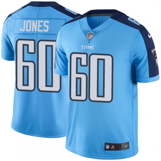 Youth Nike Tennessee Titans #60 Ben Jones Light Blue Team Color Vapor Untouchable Limited Player NFL Jersey - Ujersey