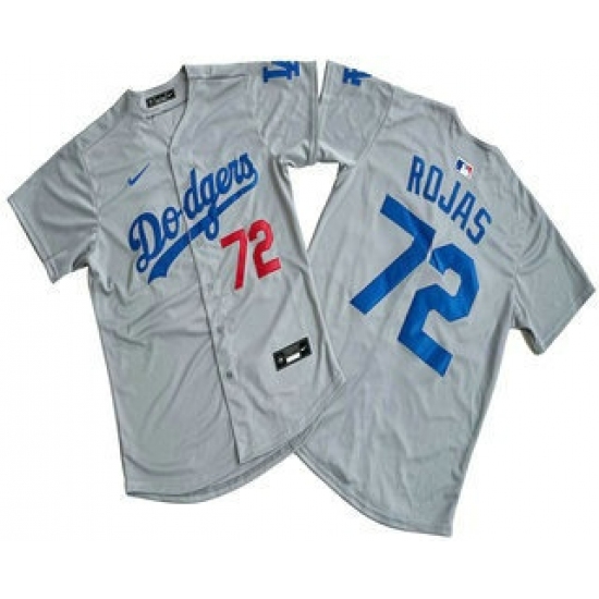 Men's Los Angeles Dodgers #72 Miguel Rojas Grey Limited Stitched Jersey - Ujersey