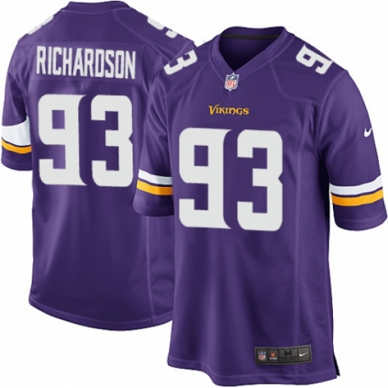Men's Nike Minnesota Vikings #93 Sheldon Richardson Game Purple Team Color NFL Jersey - Ujersey