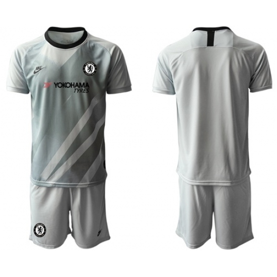 Chelsea Blank Grey Goalkeeper Soccer Club Jersey