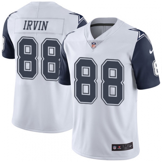 Men's Nike Dallas Cowboys #88 Michael Irvin Limited White Rush Vapor Untouchable NFL Jersey - Ujersey