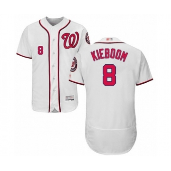Men's Washington Nationals #8 Carter Kieboom White Home Flex Base Authentic Collection Baseball Player Jersey - Ujersey