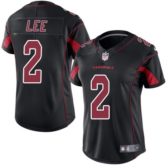 Women's Nike Arizona Cardinals #2 Andy Lee Limited Black Rush Vapor Untouchable NFL Jersey - Ujersey