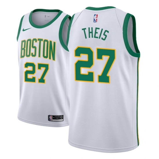 Men NBA 2018-19 Boston Celtics #27 Daniel Theis City Edition White Jersey - Ujersey