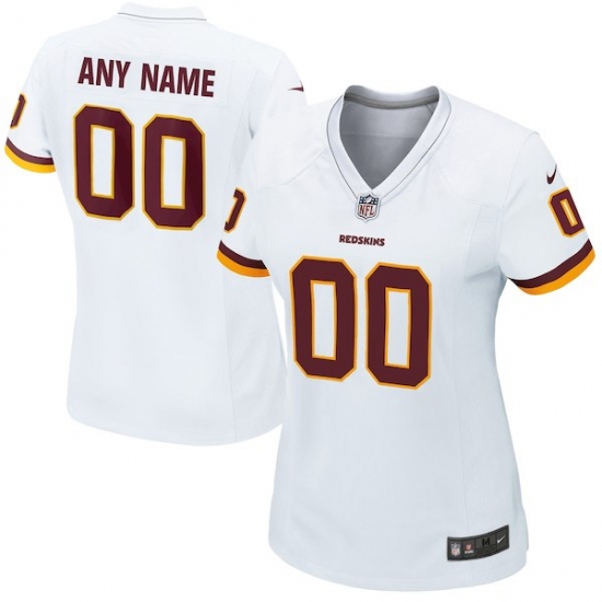 Women's Washington Redskins Nike White Custom Game Jersey - Ujersey