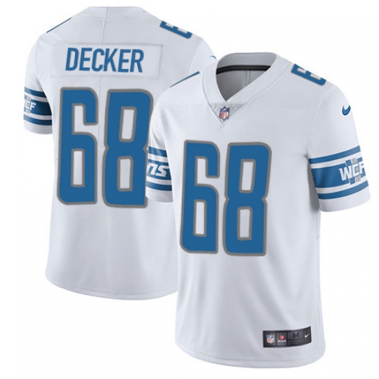 Men's Nike Detroit Lions #68 Taylor Decker Elite White NFL Jersey - Ujersey
