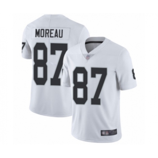 Youth Oakland Raiders #87 Foster Moreau White Vapor Untouchable Limited Player Football Jersey
