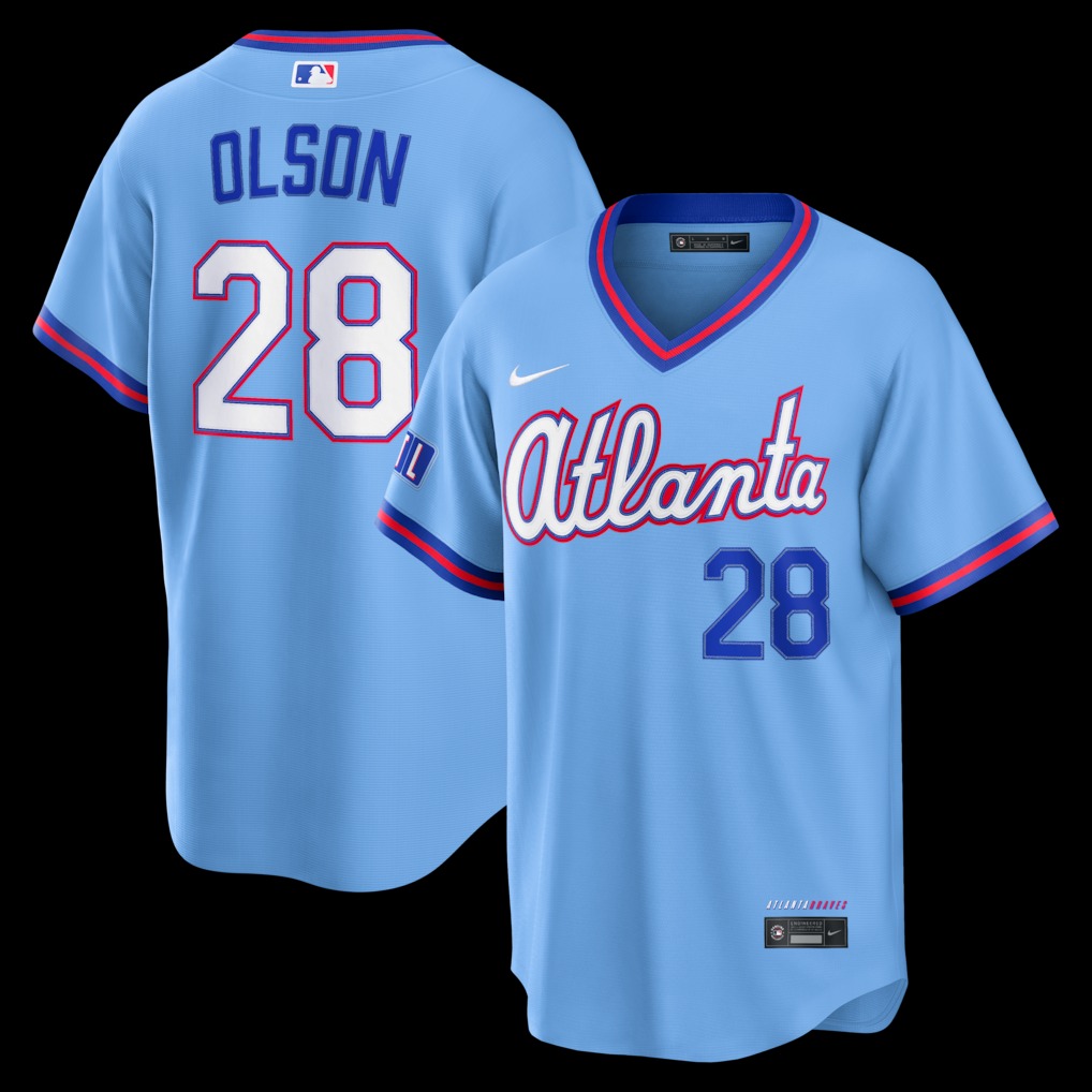 Men's Atlanta Braves Matt Olson Nike Powder Blue 2026 City Connect Stadium Jersey - Ujersey