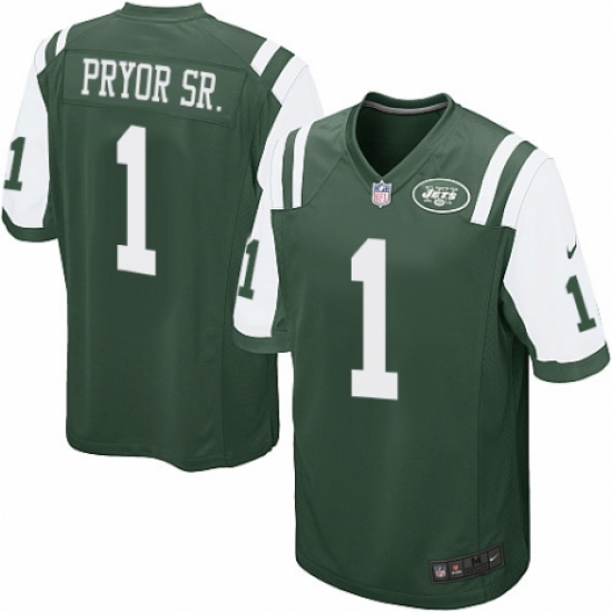 Men's Nike New York Jets #1 Terrelle Pryor Sr. Game Green Team Color NFL Jersey - Ujersey