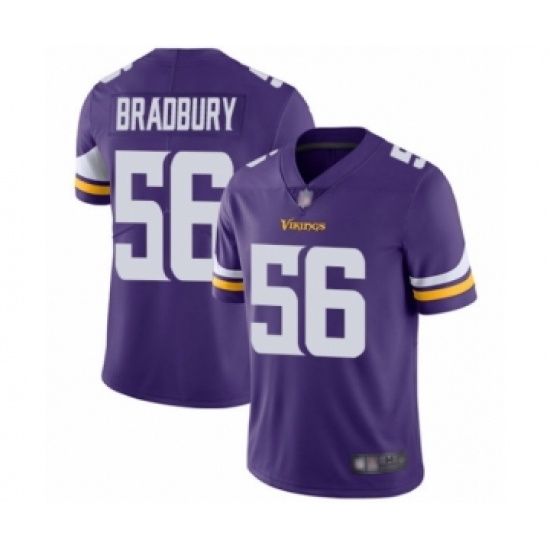 Men's Minnesota Vikings #56 Garrett Bradbury Purple Team Color Vapor Untouchable Limited Player Football Jersey - Ujersey