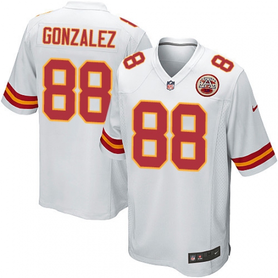 Men's Nike Kansas City Chiefs #88 Tony Gonzalez Game White NFL Jersey - Ujersey