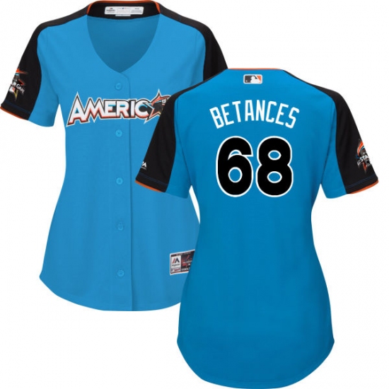 Women's Majestic New York Yankees #68 Dellin Betances Authentic Blue American League 2017 MLB All-Star MLB Jersey - Ujersey