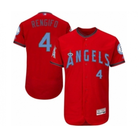 Men's Los Angeles Angels of Anaheim #4 Luis Rengifo Authentic Red 2016 Father's Day Fashion Flex Base Baseball Player Jersey - Ujersey