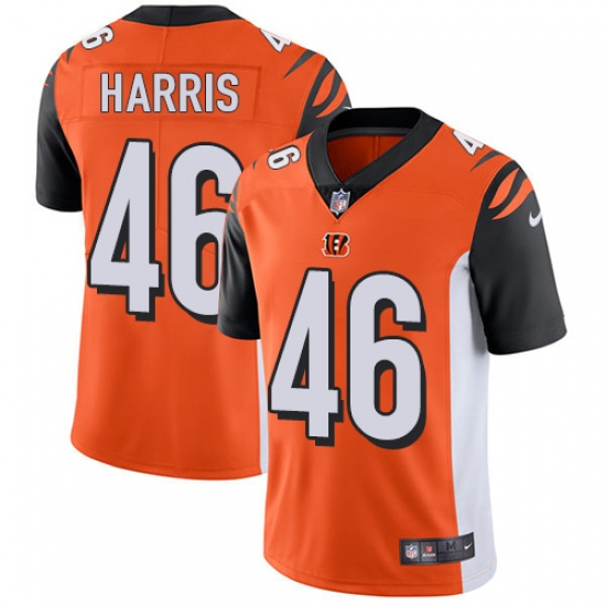 Youth Nike Cincinnati Bengals #46 Clark Harris Orange Alternate Vapor Untouchable Limited Player NFL Jersey - Ujersey