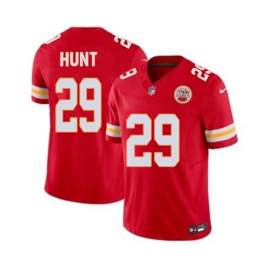 Men's Kansas City Chiefs #29 Kareem Hunt Red 2023 F.U.S.E. Vapor Untouchable Limited Stitched Jerseys - Ujersey