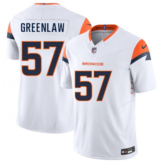 Men's Denver Broncos #57 Dre Greenlaw White 2025 F.U.S.E. Vapor Limited Football Stitched Jersey - Ujersey