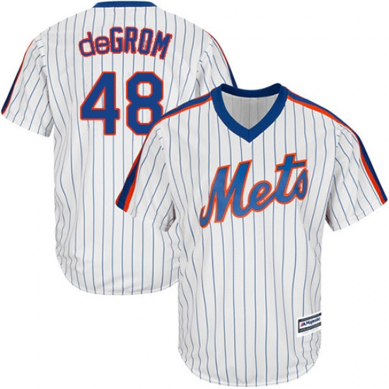 Men's Majestic New York Mets #48 Jacob deGrom Replica White Alternate Cool Base MLB Jersey - Ujersey