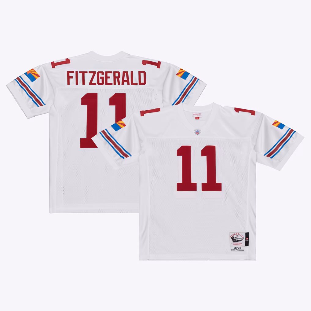Arizona Cardinals Larry Fitzgerald Mitchell & Ness White Big & Tall 2004 Legacy Retired Player Jersey - Ujersey