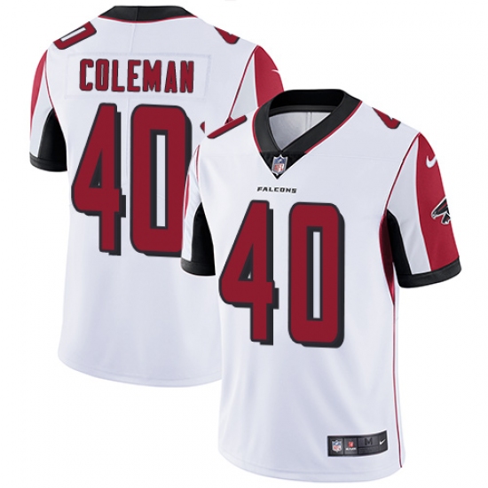Youth Nike Atlanta Falcons #40 Derrick Coleman White Vapor Untouchable Limited Player NFL Jersey - Ujersey