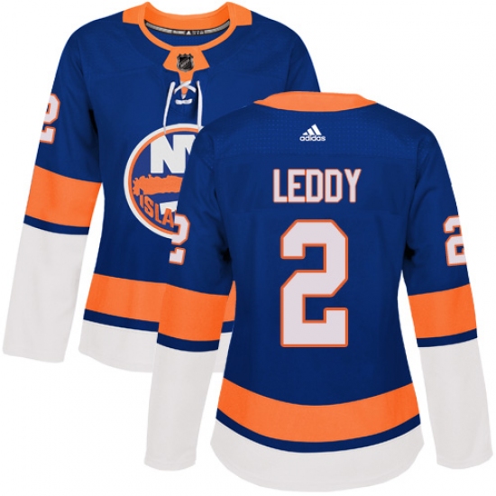 Women's Adidas New York Islanders #2 Nick Leddy Authentic Royal Blue Home NHL Jersey - Ujersey