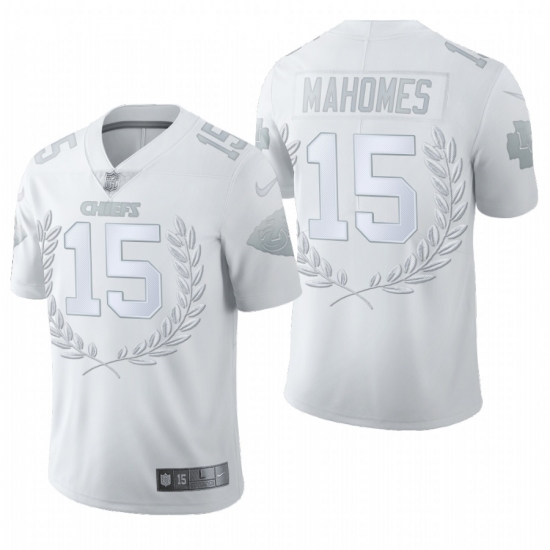 Men's Kansas City Chiefs #15 Patrick Mahomes White Nike Souvenir Edition Limited Jersey - Ujersey