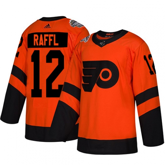 Men's Adidas Philadelphia Flyers #12 Michael Raffl Orange Authentic 2019 Stadium Series Stitched NHL Jersey