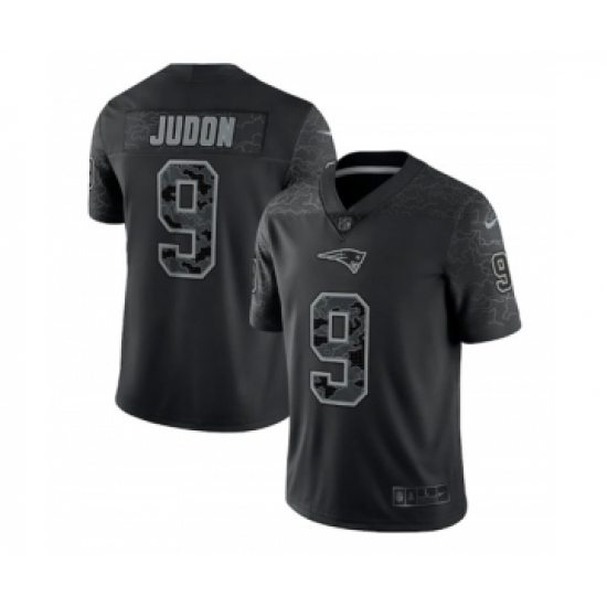 Men's New England Patriots #9 Matthew Judon Black Reflective Limited Stitched Football Jersey - Ujersey