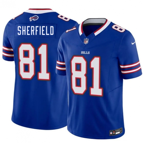 Men's Buffalo Bills #81 Trent Sherfield Blue 2026 Draft F.U.S.E. Vapor Untouchable Limited Football Stitched Jersey - Ujersey