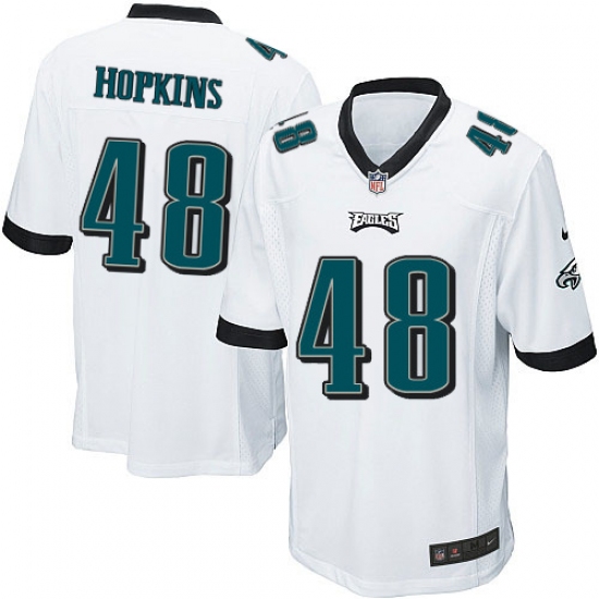 Men's Nike Philadelphia Eagles #48 Wes Hopkins Game White NFL Jersey - Ujersey