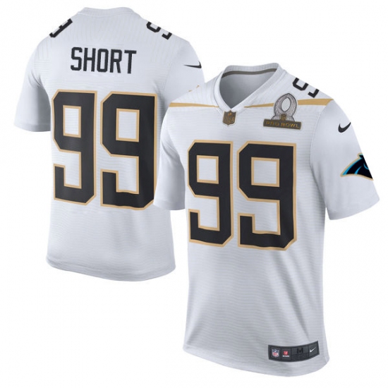 Men's Nike Carolina Panthers #99 Kawann Short Elite White Team Rice 2016 Pro Bowl NFL Jersey - Ujersey