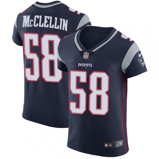 Men's Nike New England Patriots #58 Shea McClellin Navy Blue Team Color Vapor Untouchable Elite Player NFL Jersey - Ujersey