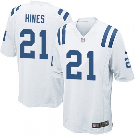 Men's Nike Indianapolis Colts #21 Nyheim Hines Game White NFL Jersey - Ujersey