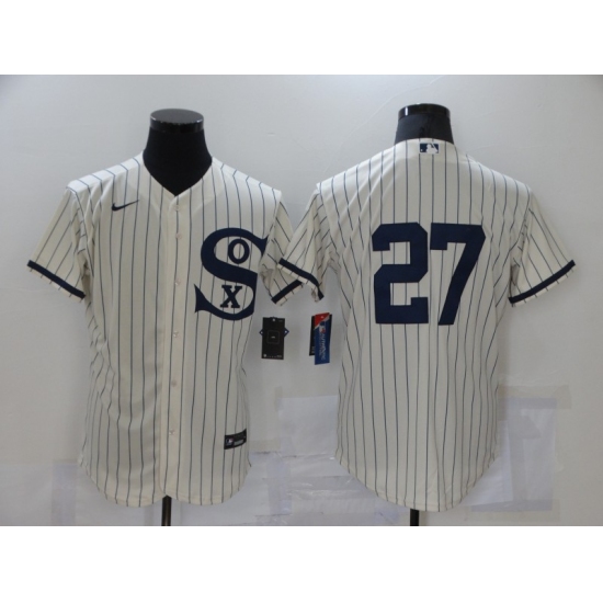 Men's Chicago White Sox #27 Lucas Giolito Cream Elite 2021 Field of Dreams Jersey - Ujersey