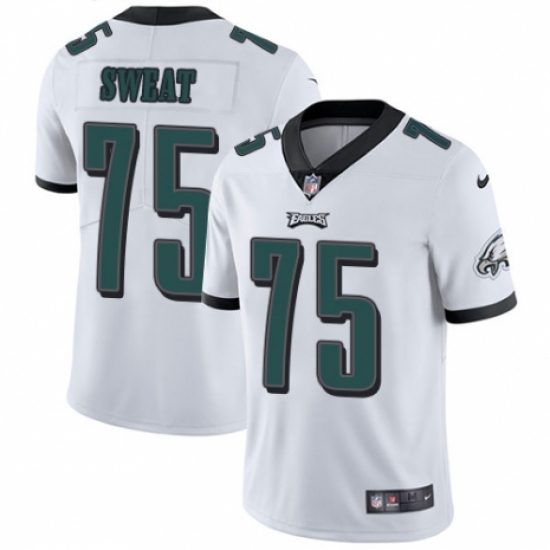Men's Nike Philadelphia Eagles #75 Josh Sweat White Vapor Untouchable Limited Player NFL Jersey - Ujersey