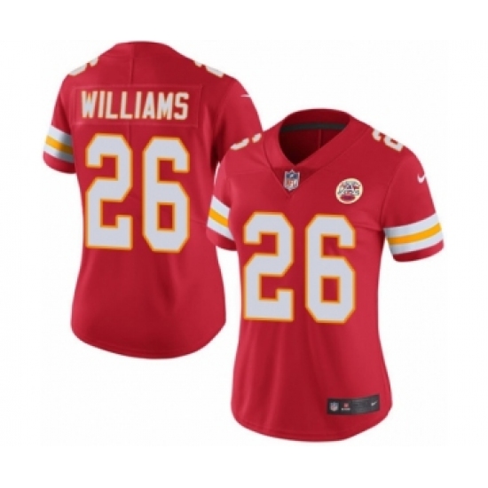 Women's Nike Kansas City Chiefs #26 Damien Williams Red Team Color Vapor Untouchable Limited Player NFL Jersey - Ujersey