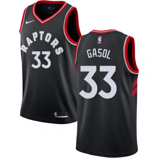 Women's Nike Toronto Raptors #33 Marc Gasol Black NBA Swingman Statement Edition Jersey - Ujersey