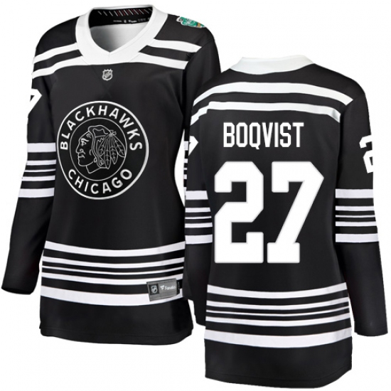 Women's Chicago Blackhawks #27 Adam Boqvist Black 2019 Winter Classic Fanatics Branded Breakaway NHL Jersey - Ujersey