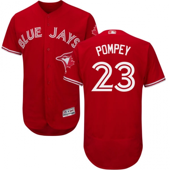 Men's Majestic Toronto Blue Jays #23 Dalton Pompey Scarlet Flexbase Authentic Collection Alternate MLB Jersey - Ujersey