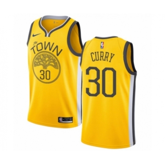 Women's Nike Golden State Warriors #30 Stephen Curry Yellow Swingman Jersey - Earned Edition - Ujersey