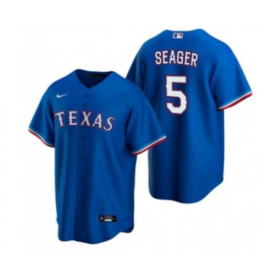 Men's Texas Rangers #5 Corey Seager Blue Cool Base Stitched Baseball Jersey - Ujersey