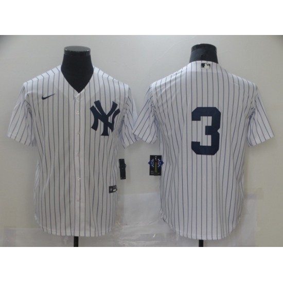 Men's Nike New York Yankees #3 Babe Ruth White Road Flex Base Authentic Collection Jersey - Ujersey