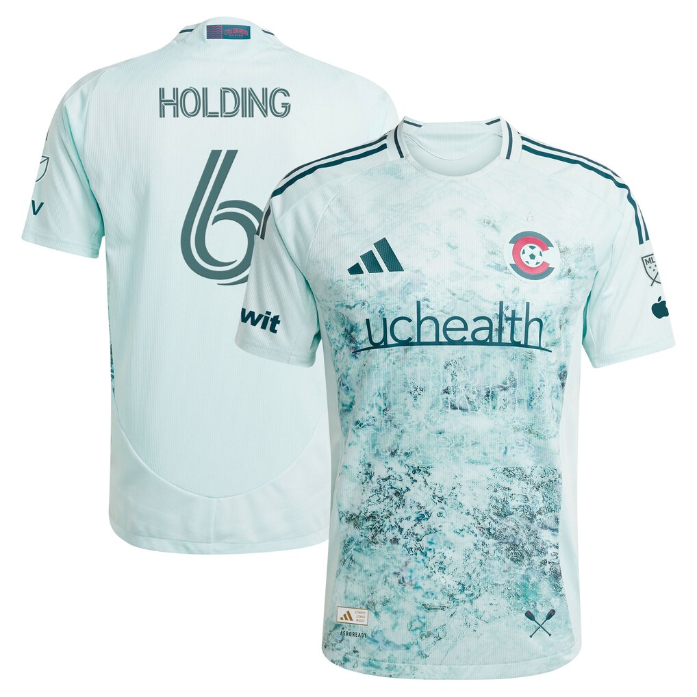 Men's Colorado Rapids Rob Holding adidas Green 2025 Headwaters On-Field Authentic Jersey - Ujersey