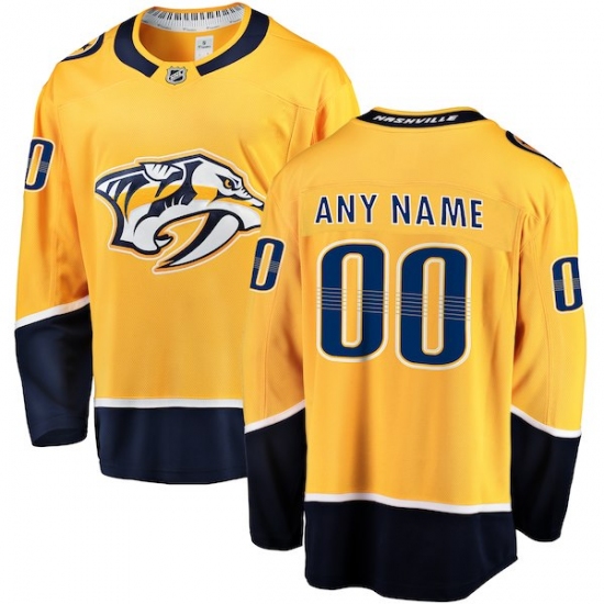 Youth Nashville Predators Fanatics Branded Gold Home Breakaway Custom Jersey - Ujersey