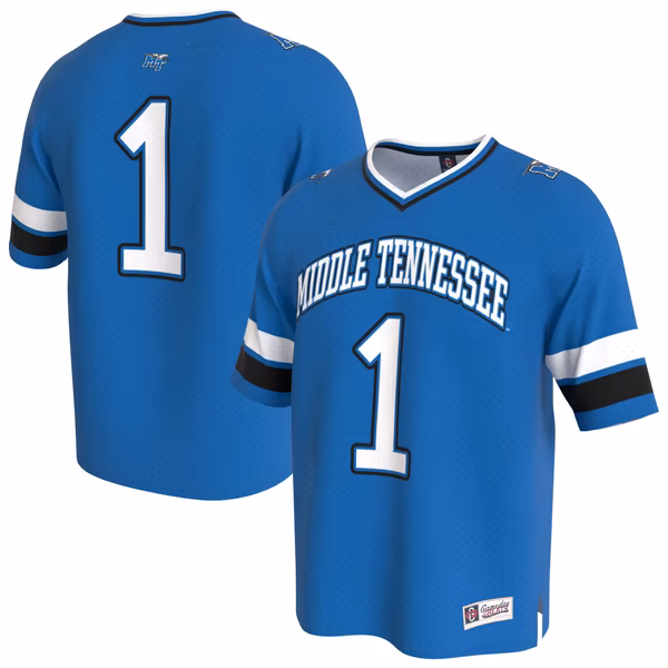 Youth GameDay Greats Royal MTSU Blue Raiders Lightweight Collegiate Football Fashion Jersey - Ujersey