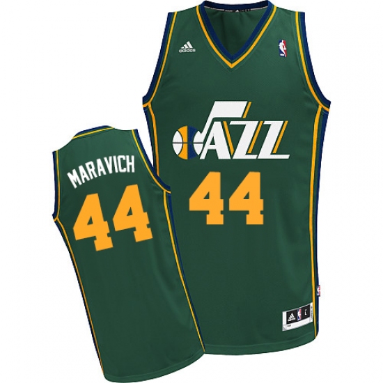 Men's Adidas Utah Jazz #44 Pete Maravich Swingman Green Alternate NBA Jersey - Ujersey