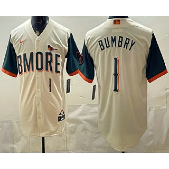 Men's Baltimore Orioles #1 Al Bumbry Cream 2026 City Connect Stadium Jersey - Ujersey
